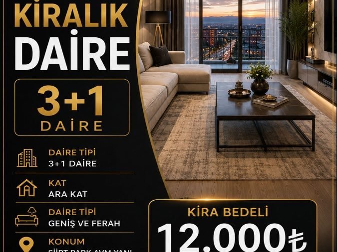 Siirt Park Avm Yanı Kiralık Daire