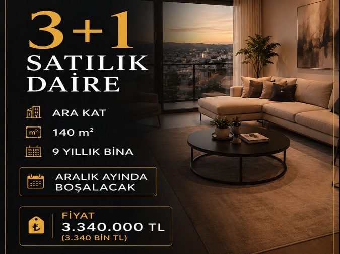 Kooperatif Mah 3+1 Satılık Daire