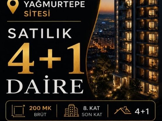 Yağmur Tepe Sitesi 4+1 Satılık Daire