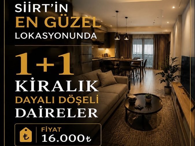 1+1 Dayalı Döşeli Kiralık Barden Rezidans