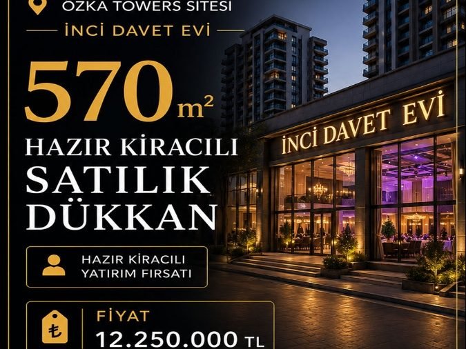 Özka Towers Sitesi Satılık Dükkan 570 m2