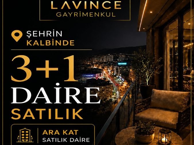 Şehrin Kalbinde 3+1 Satılık Daire