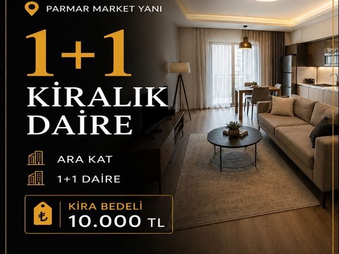 1+1 Kiralık Parmar Market Yanı