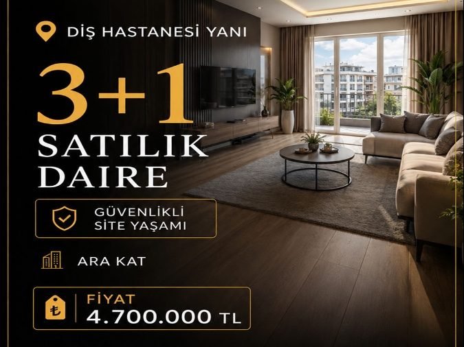 Diş Hastenesi Yanı 3+1 Satılık Daire