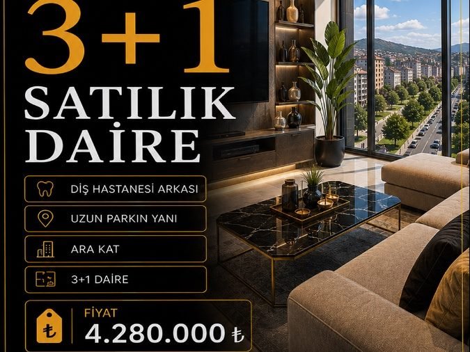 Diş Hastenesi Arkasında 3+1 Satılık Daire