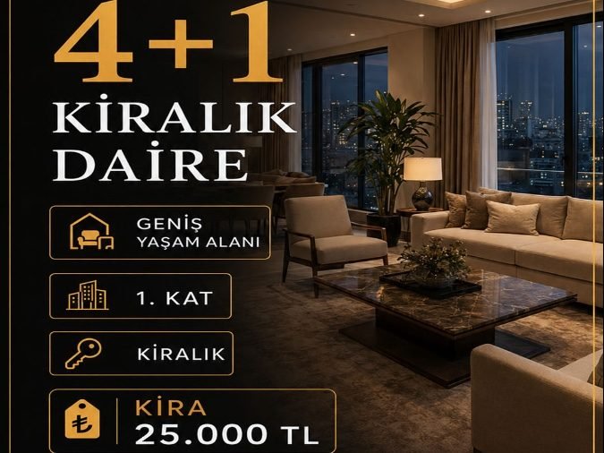 Kiralık 4+1 Atabay 3 sitesinde