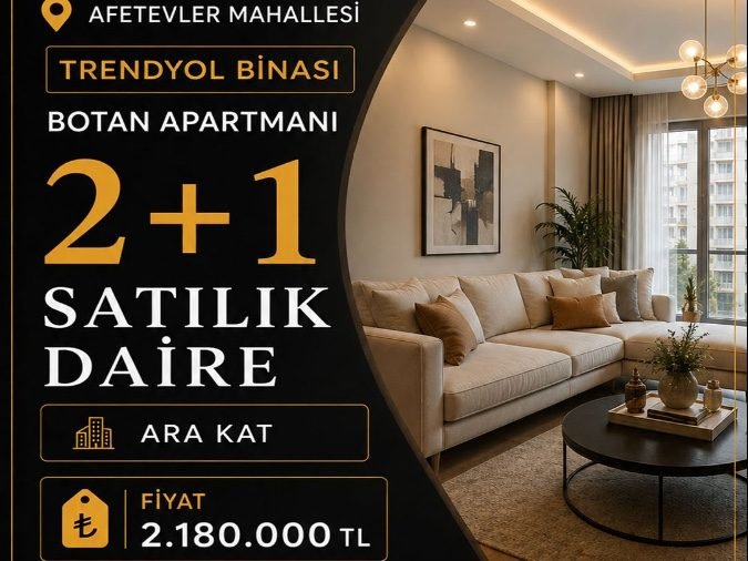 Afetevler mah 2+1 satılık daire