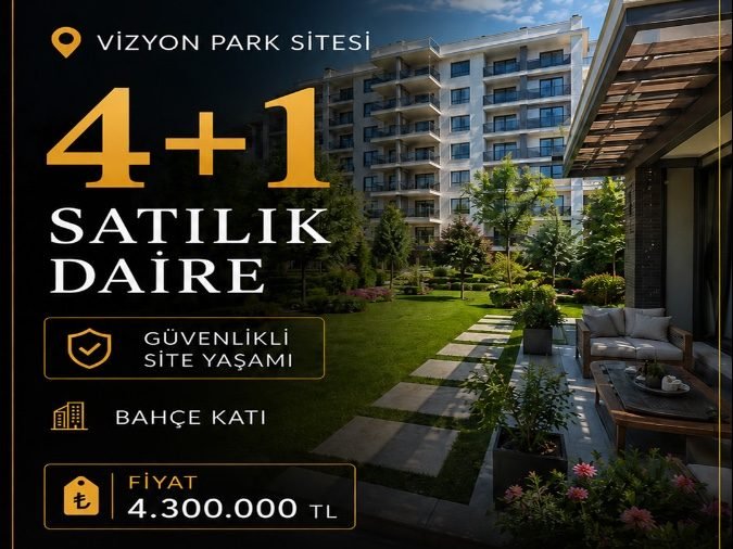 Vizyon park sitesinde Satılık 4+1