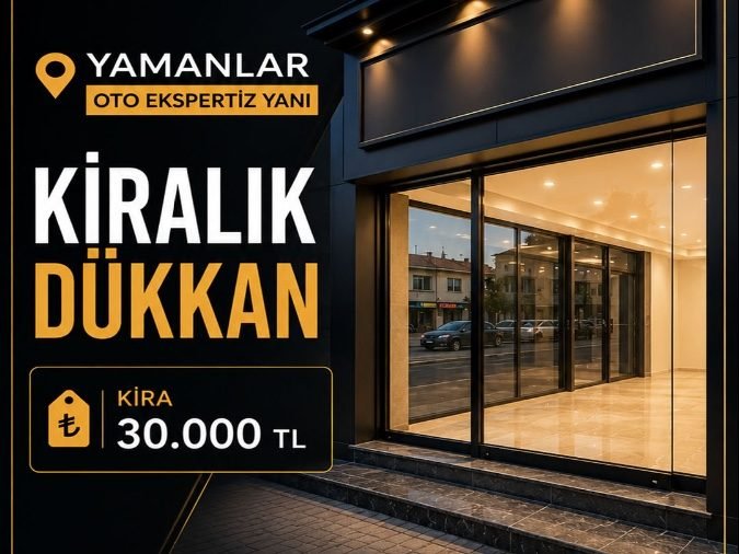 Yamanlar oto ekspertiz yanı kiralık 50m2 dükkan