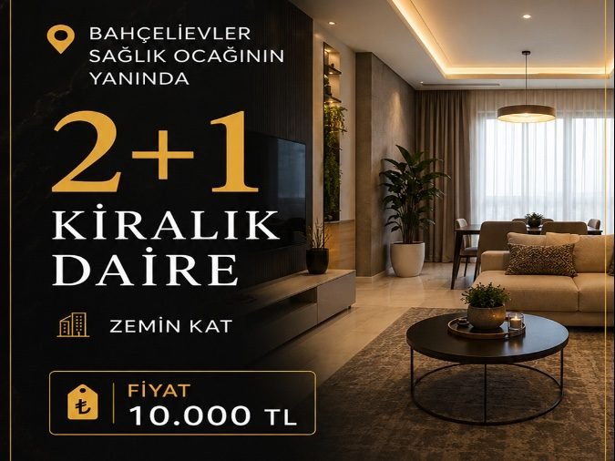Kiralık 2+1  bahçeli evler mah