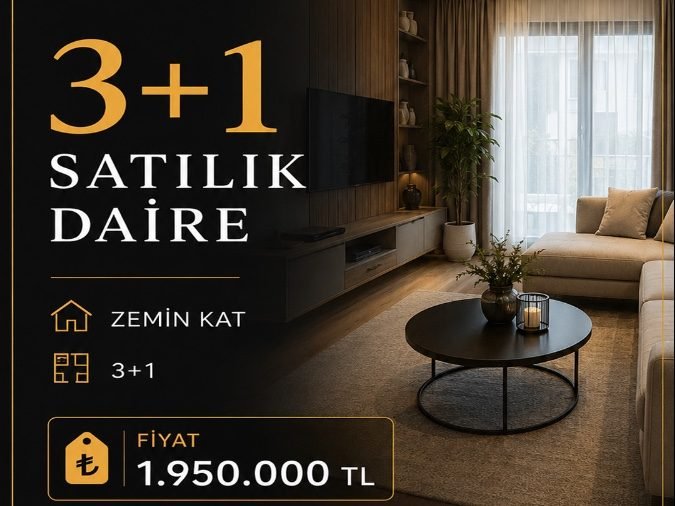 Açı dershanesi arasında satılık 3+1 daire