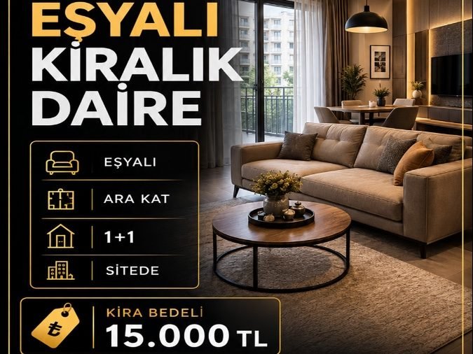 Kiralık 1+1 eşyalı Emir life sitesinde