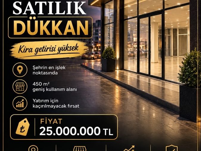 Şehrin en güzel ve en işlek noktasında yatırım fırsatı